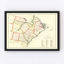 Vintage Map of Rockingham County, New Hampshire 1876