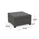 Upholstered Tufted Fabric Storage Ottoman by HouseOfZazla
