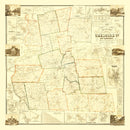 Vintage Map of Cheshire County, New Hampshire 1858