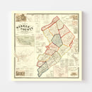 Vintage Map of Warren County, New Jersey 1860