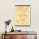 Vintage Map of Ocean County, New Jersey 1872