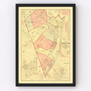 Vintage Map of Ocean County, New Jersey 1872