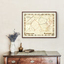 Vintage Map of Union County, New Jersey 1862