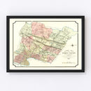 Vintage Map of Essex County, New Jersey 1877