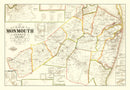 Vintage Map of Monmouth County, New Jersey 1861