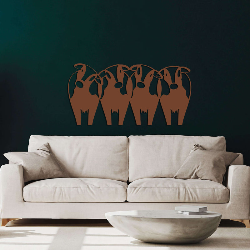Artistic Cows Metal Wall Art