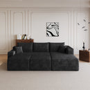 95" Cloud Sectional Sofa with 2 Ottomans