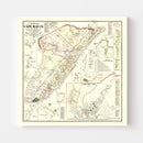 Vintage Map of Cape May County, New Jersey 1872