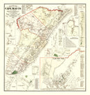 Vintage Map of Cape May County, New Jersey 1872