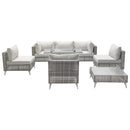 K&K Patio 8-Piece Patio Furniture Set with 43" Fire Pit Table by HouseOfZazla
