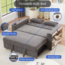 Pull-Out Sofa Bed Convertible Couch With Adjustable Backrest For Living Room by Unique Piece Furniture