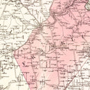 Vintage Map of Hunterdon County, New Jersey 1902