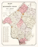 Vintage Map of Hunterdon County, New Jersey 1902