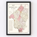 Vintage Map of Hunterdon County, New Jersey 1902