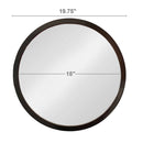 Circle Wall Mirror With Wooden Frame for Living Room