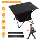 Foldable Camping Table With Storage Basket Rustproof Portable Aluminum Alloy Roll-Up Camping Table With Carrying Bag For Camping Hiking BBQ Picnic Fis by GBruno Store