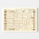 Vintage Map of Genesee County, New York 1854