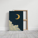 Golden Moon Over Soft Clouds