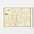 Vintage Map of Otsego County, New York 1856