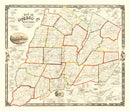 Vintage Map of Otsego County, New York 1856
