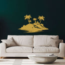 Island and Palm Metal Wall Art