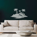 Island and Palm Metal Wall Art