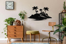 Island and Palm Metal Wall Art