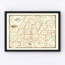 Vintage Map of Otsego County, New York 1856
