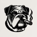Smoking Dog Metal Wall Art