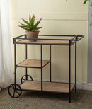 Shelf With Wheel - Black / Brown by HouseOfZazla