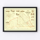 Vintage Map of Schenectady County, New York 1856