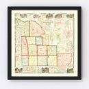 Vintage Map of Madison County, New York 1859