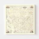 Vintage Map of Ulster County, New York 1858