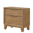 1 Piece 2 Drawer Nightstand - Natural Wood by HouseOfZazla
