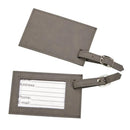 Leatherette Luggage Tag, Grey 2.75" X 4.375" by creativegiftsdirect