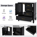 30" Bathroom Vanity With Sink, 3 Drawers, Adjustable Feet