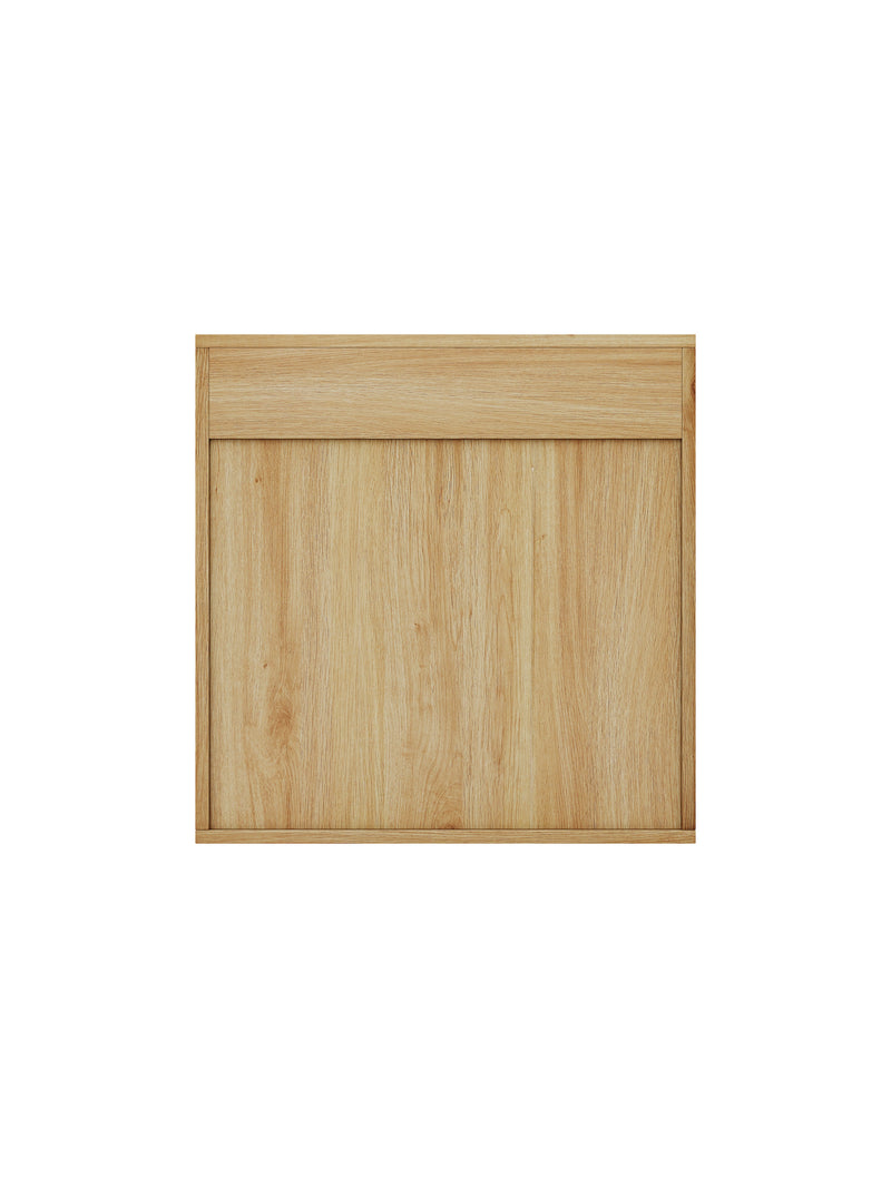 Natural Wood Finish Wall Mounted Mirror Cabinet, photo 2 of 10