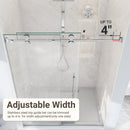 56-60"W x 72"H Frameless Single Sliding Shower Door by HouseOfZazla