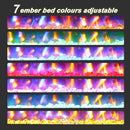 36 Inch Curved Front Electric Fireplace, Freestanding or Wall Mounted Electric Fireplace with Adjustable Flame Color & Remote Control