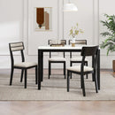Modern Dining Chairs Set of 4 with Tilt Backrest for Dining Room-Black by LJGDeals