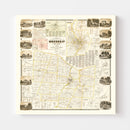 Vintage Map of Monroe County, New York 1858
