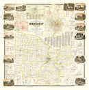 Vintage Map of Monroe County, New York 1858
