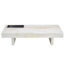 A modern and practical coffee table with imitation marble patterns, made of MDF material. The fusion of elegance and natural fashion 47.2"x 23.6"x 12 "