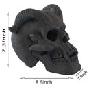 Hand-Forged Flame Skull for Fire Pits and Hearths