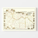 Vintage Map of Montgomery County, New York 1853
