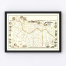 Vintage Map of Montgomery County, New York 1853