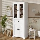 Bathroom Storage Cabinet, Adjustable Shelves & Drawer, Freestanding Tower by Unique Piece Furniture