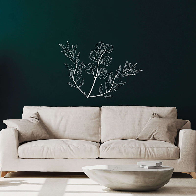 Triple Leaves Metal Wall Art