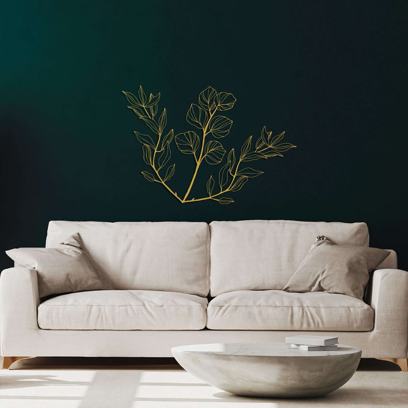 Triple Leaves Metal Wall Art