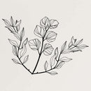 Triple Leaves Metal Wall Art